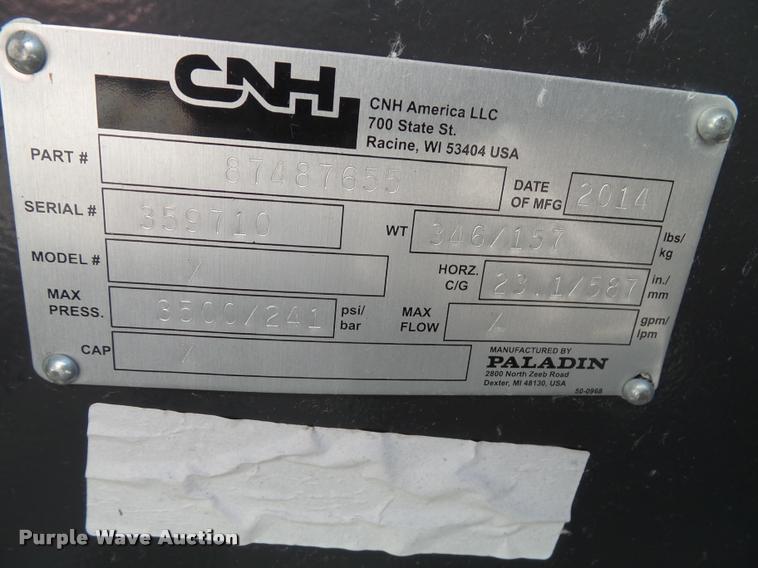 image for item BV9343 2014 New Holland skid steer backhoe attachment