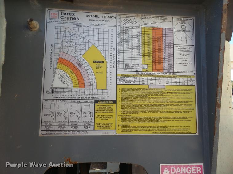 image for item DA3751 2000 Terex BT3800 crane bed