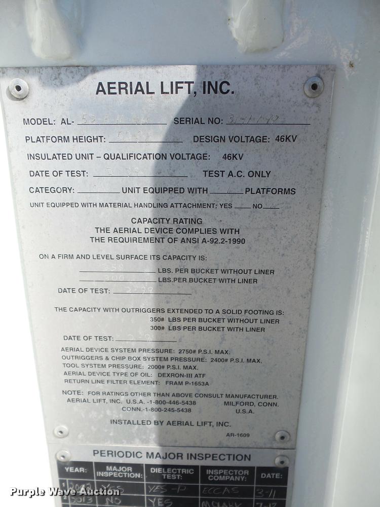 image for item DA3965 1999 International 4700 bucket/forestry truck