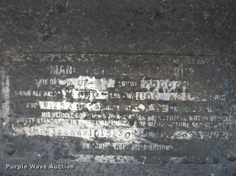 image for item DA3966 1997 Hilbilt end dump trailer