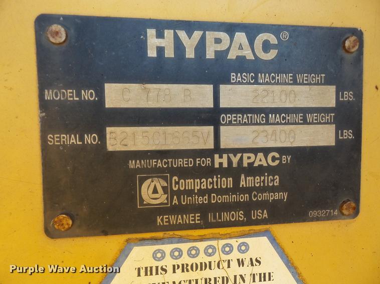 image for item DA3973 Hypac C778B double drum vibratory roller