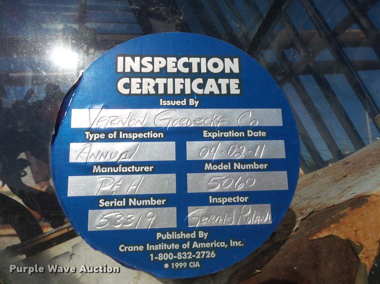 image for item F1264 P&H 5060 crane