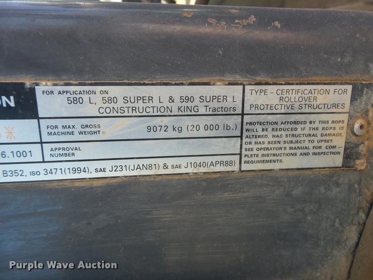 image for item K1087 1997 Case 580 Super L backhoe