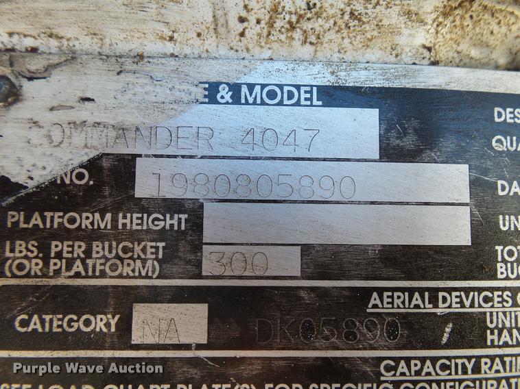 image for item K1089 2001 Freightliner FL80 digger derrick truck