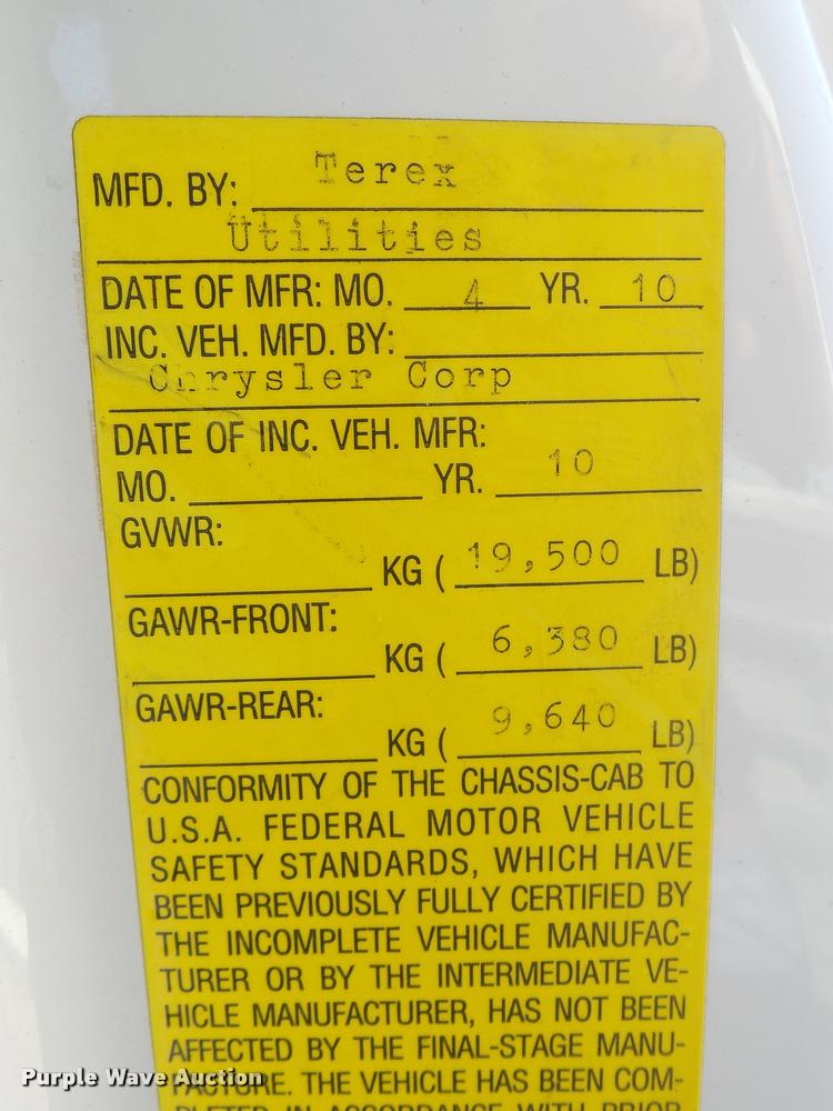 image for item K1091 2010 Dodge Ram 5500 HD bucket truck