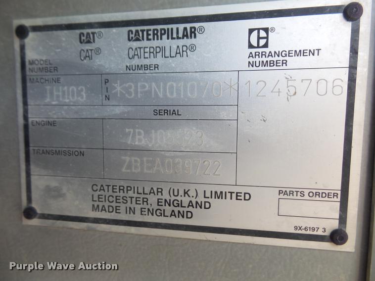 image for item K3709 1999 Caterpillar TH103 telehandler