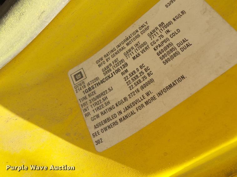 image for item K5691 1999 Chevrolet 8500 crane/bucket truck