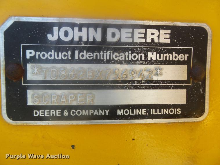image for item K7718 1989 John Deere 862B elevating scraper