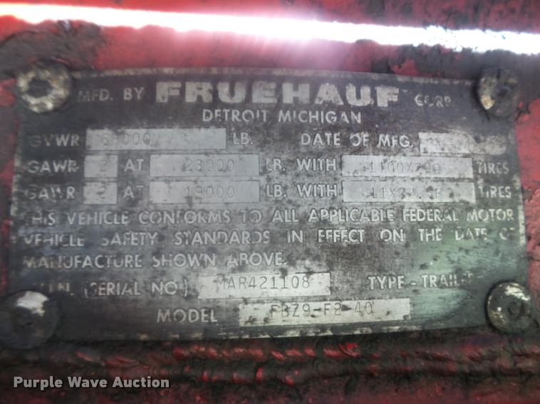 image for item K7719 1973 Fruehauf FB29-F2-40 extendable flatbed trailer