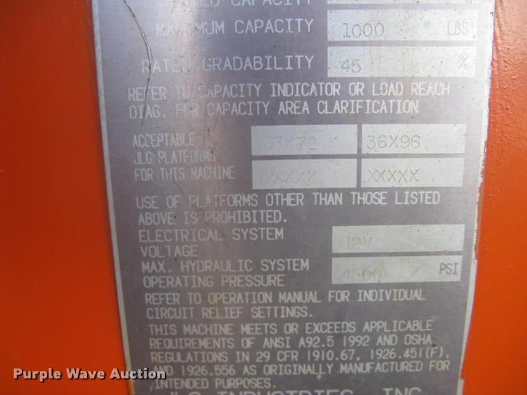 image for item L3891 1999 JLG 600A boom lift