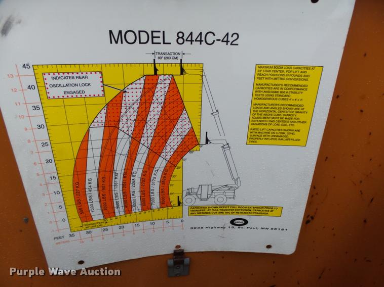 image for item L4049 Lull 844C-42 Highlander telehandler