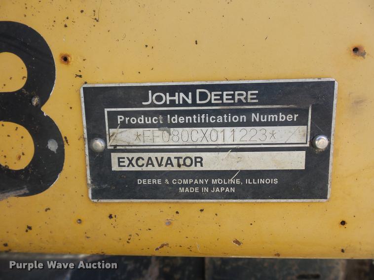 image for item L4259 John Deere 80C compact excavator