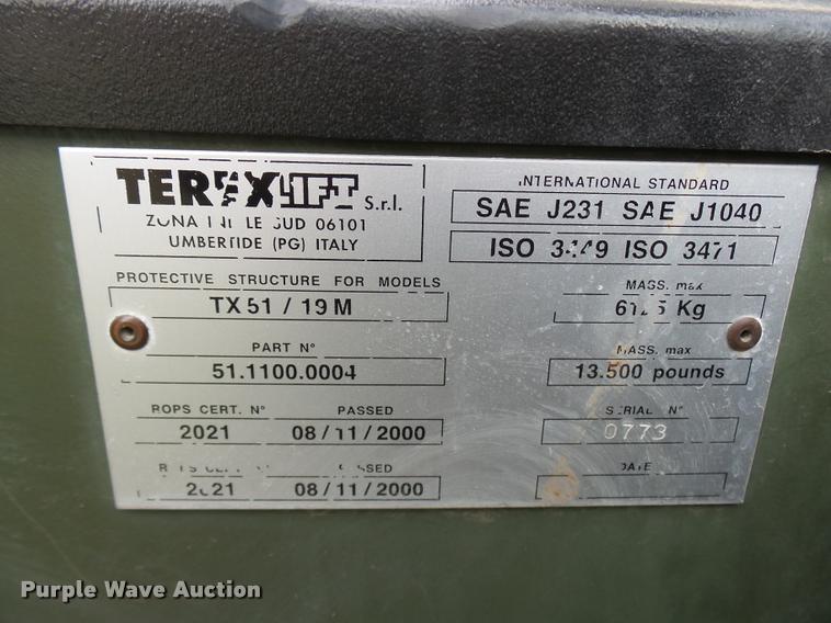 image for item N9480 2007 Terex TX5119MD Military telehandler