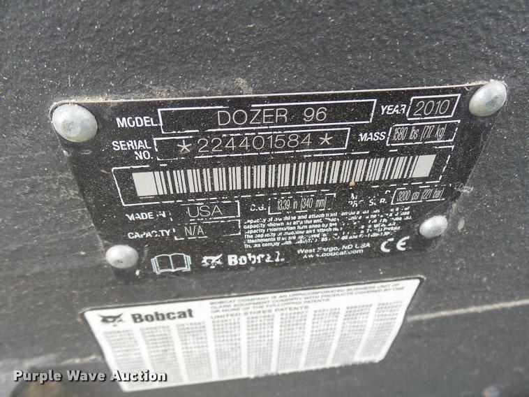 image for item N9486 2010 Bobcat six-way skid steer dozer blade