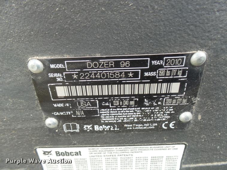 image for item N9486 2010 Bobcat six-way skid steer dozer blade