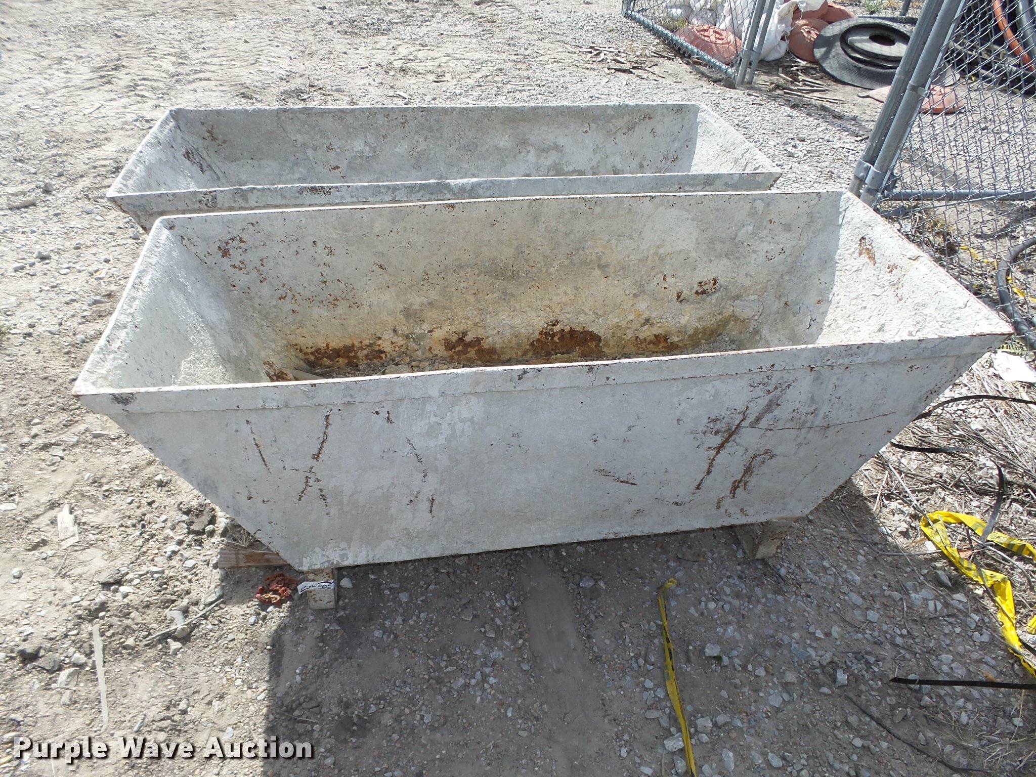 (2) mortar tubs in Lexington, NE Item BX9238 sold Purple Wave