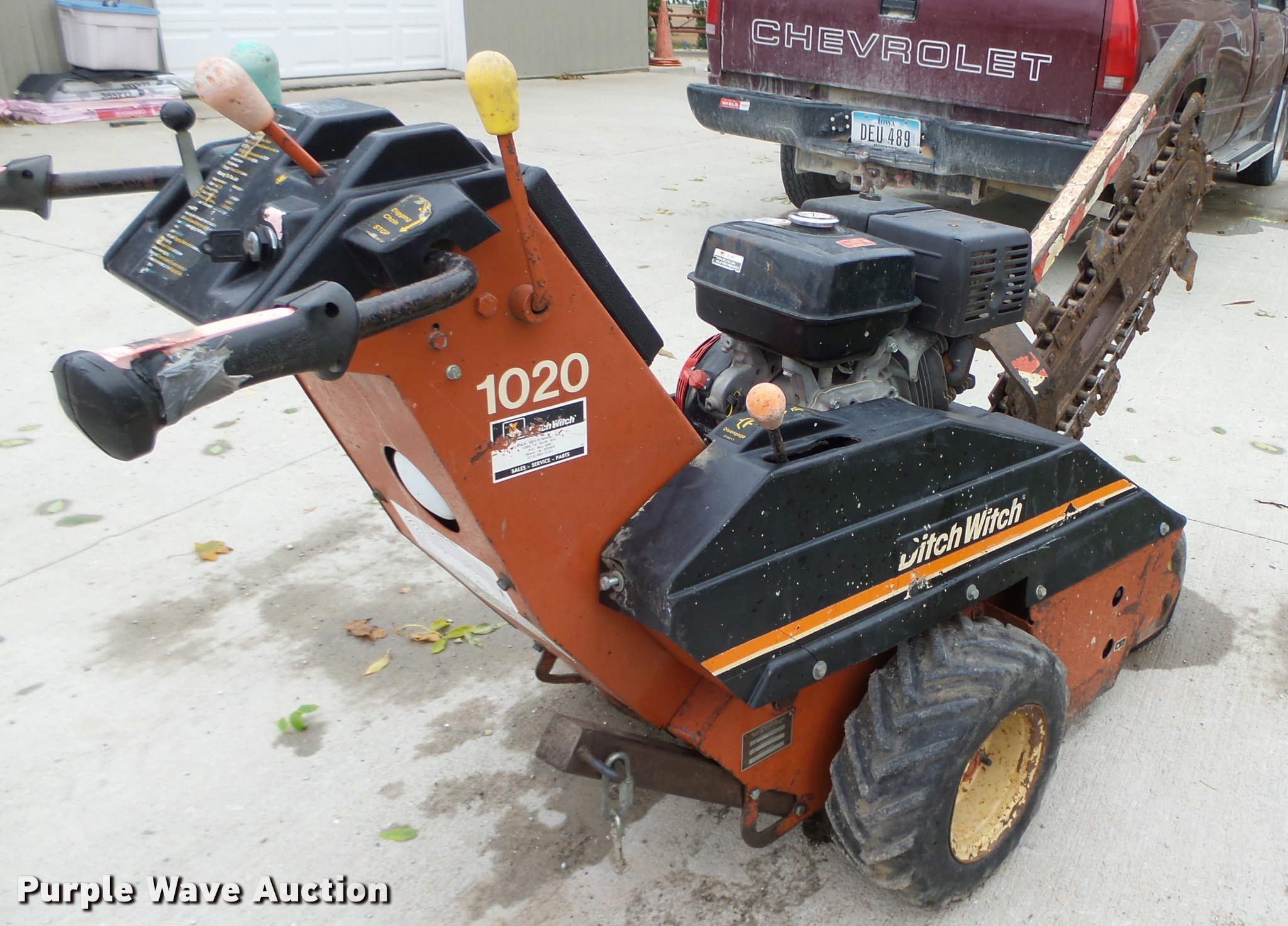 Ditch Witch 1020 walk behind trencher in Atalissa, IA Item K1435 sold