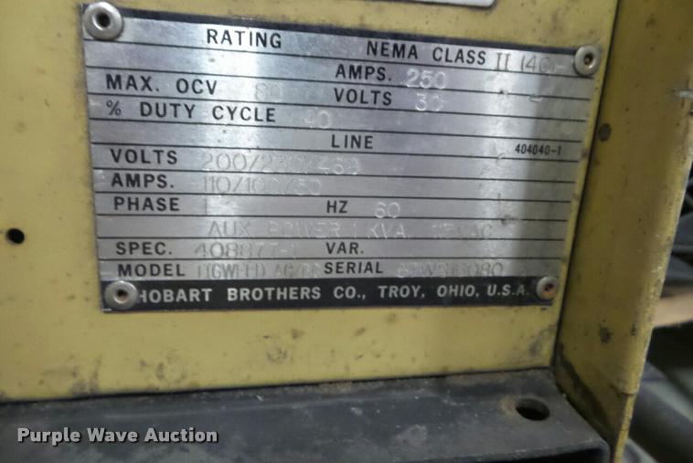 image for item AP9697 Hobart Tig AC/DC arc welder