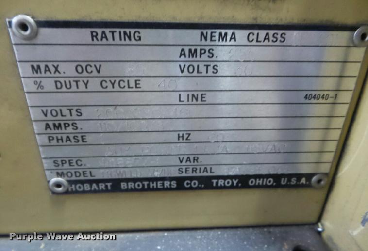 image for item AP9698 Hobart Tig AC/DC arc welder