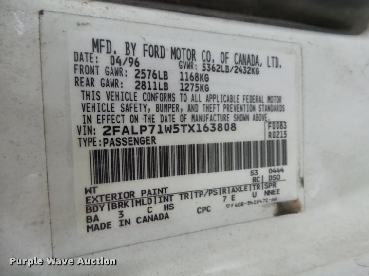 image for item AP9700 1996 Ford Crown Victoria Police Interceptor