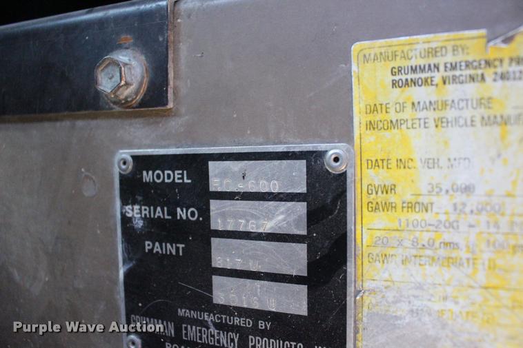 image for item BU9758 1987 Mack FC600 Firecat fire engine