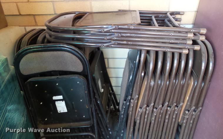 image for item BV9476 (150) folding chairs with storage rack