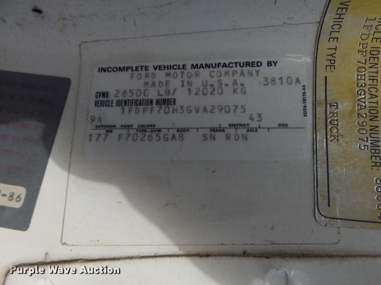 image for item DA9903 1986 Ford F700 digger derrick truck