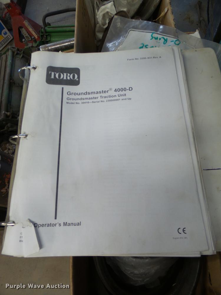 image for item DA9949 Toro Groundmaster 4000D ZTR lawn mower