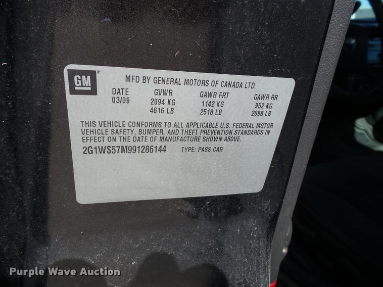 image for item J5745 2009 Chevrolet Impala Police