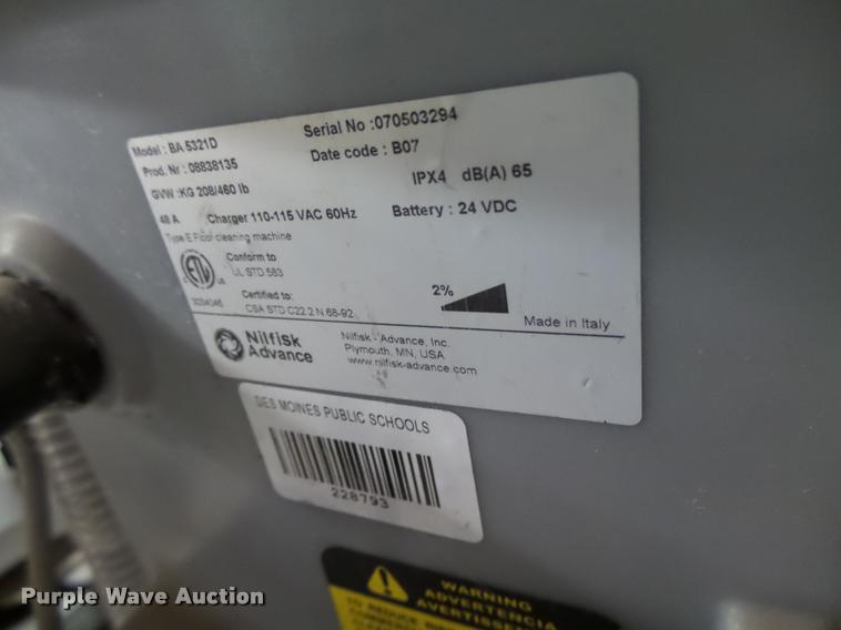 image for item K1462 Advance BA5321 floor scrubber
