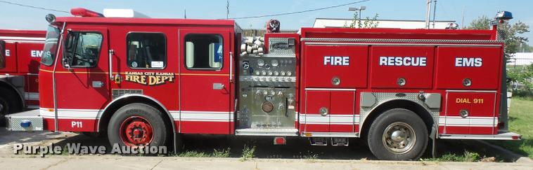 image for item K3574 1999 Emergency One pumper fire truck