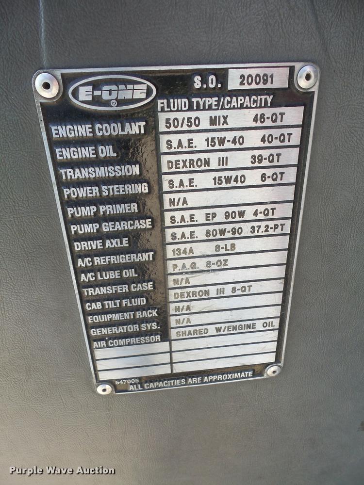 image for item K3574 1999 Emergency One pumper fire truck