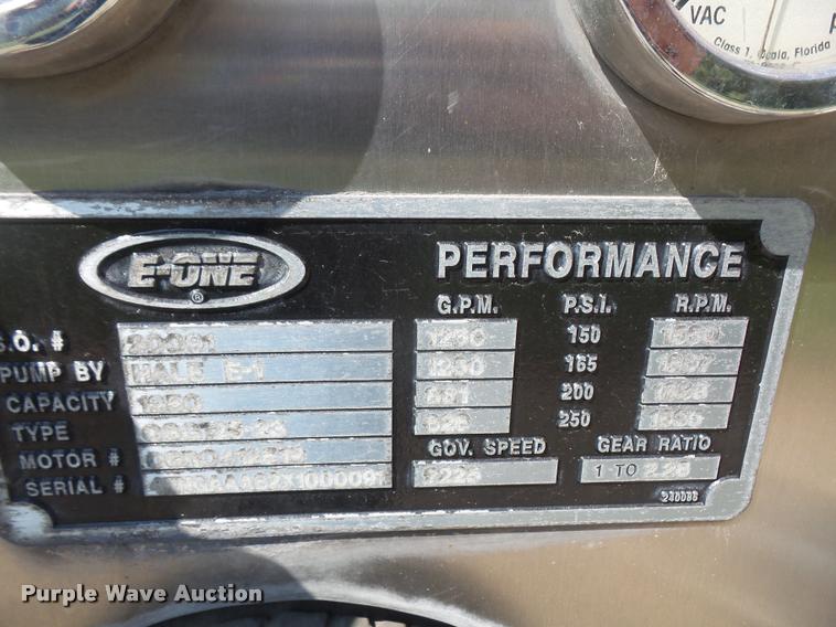 image for item K3574 1999 Emergency One pumper fire truck