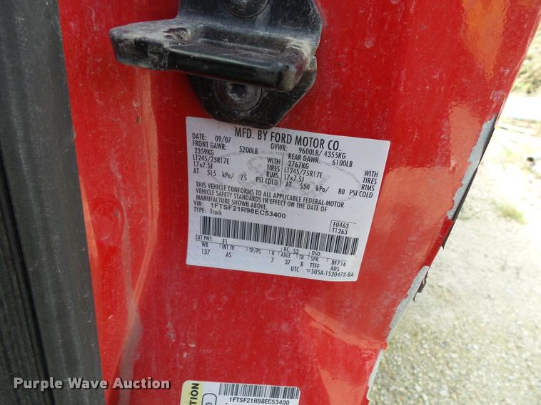 image for item K8216 2008 Ford F250 Super Duty XL pickup truck