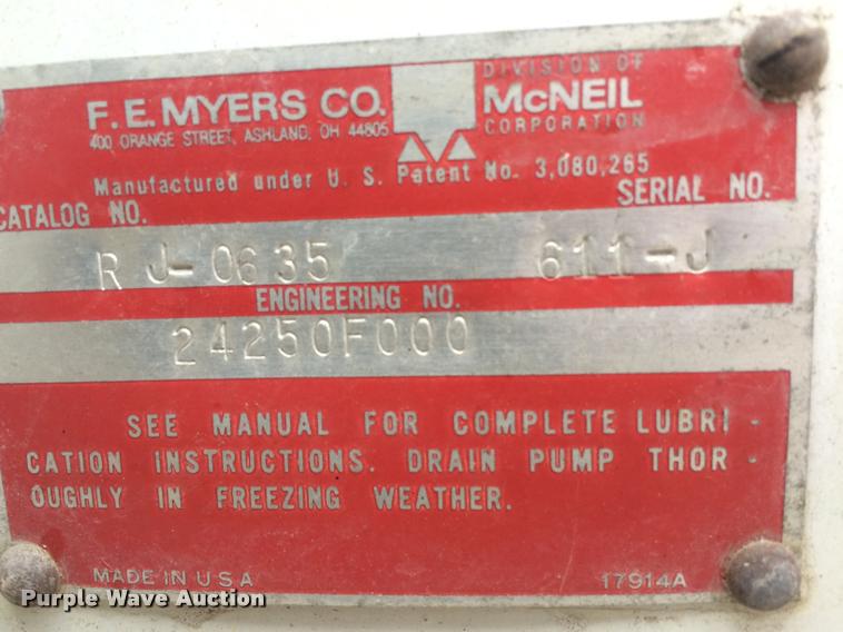 image for item L1677 1987 Myers Ramjet sewer jetter