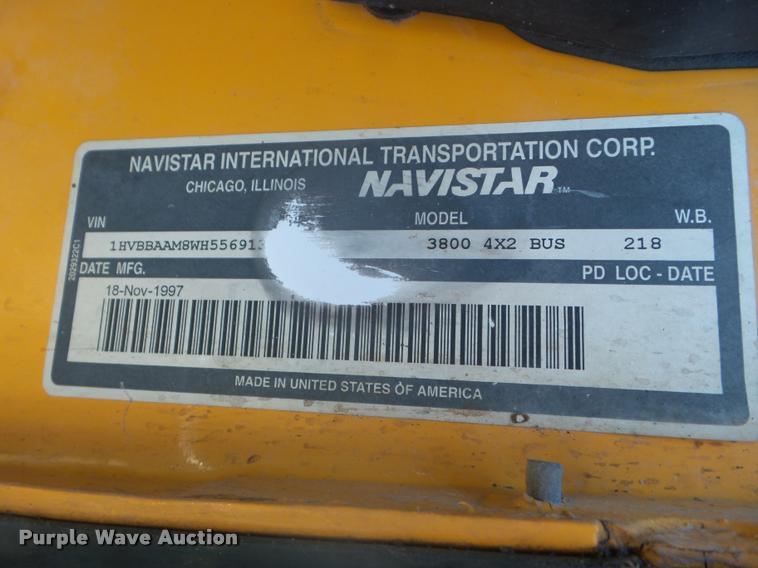 image for item L1690 1998 International 3800 school bus