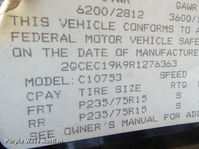 image for item L1697 1994 Chevrolet 1500 Ext. Cab pickup truck