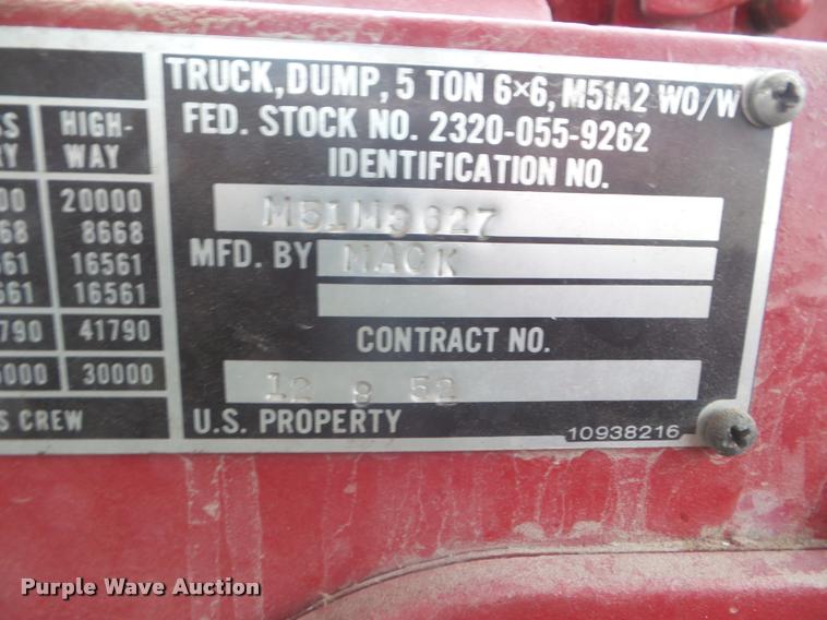 image for item L1718 1952 Mack truck cab and chassis