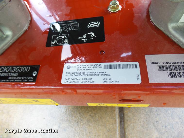 image for item L3256 2015 Exmark Turf Tracer lawn mower