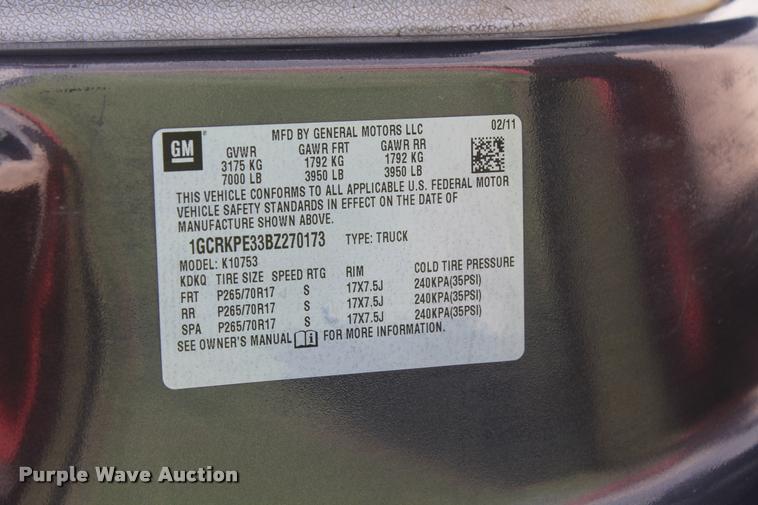 image for item K1925 2011 Chevrolet Silverado 1500 Ext. Cab pickup truck