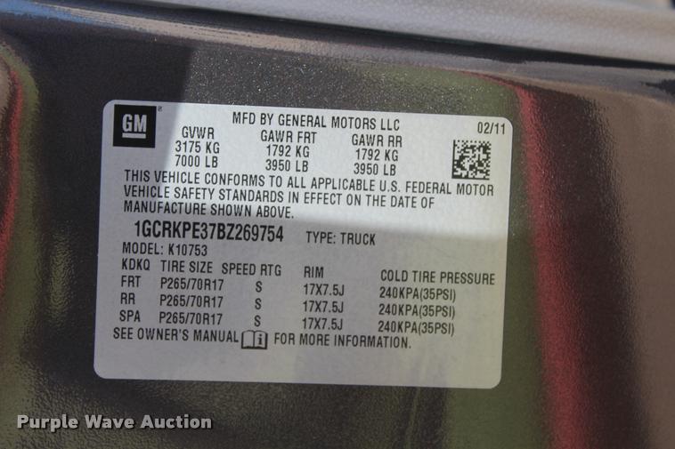 image for item K1929 2011 Chevrolet Silverado 1500 Ext. Cab pickup truck