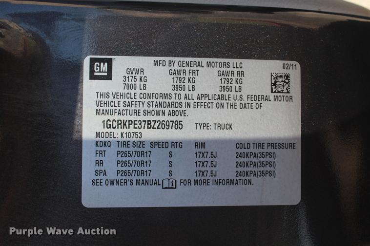 image for item K1934 2011 Chevrolet Silverado 1500 Ext. Cab pickup truck