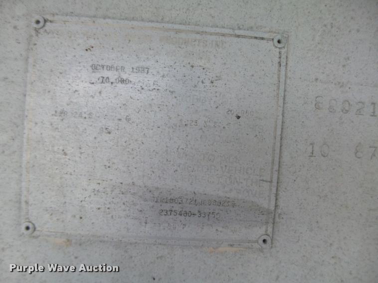 image for item K1432 1988 Ravens end dump trailer