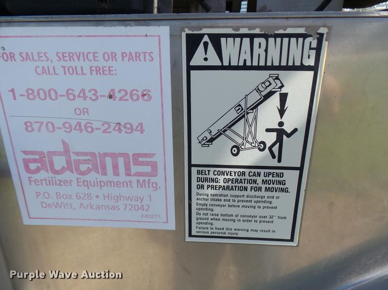 image for item AV9834 Adams stainless steel conveyor