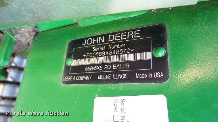 image for item DA8873 2008 John Deere 568 Mega Wide round baler