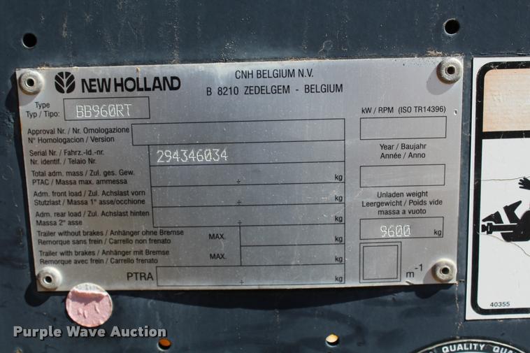 image for item K1911 New Holland BB960A Crop Cutter large square baler