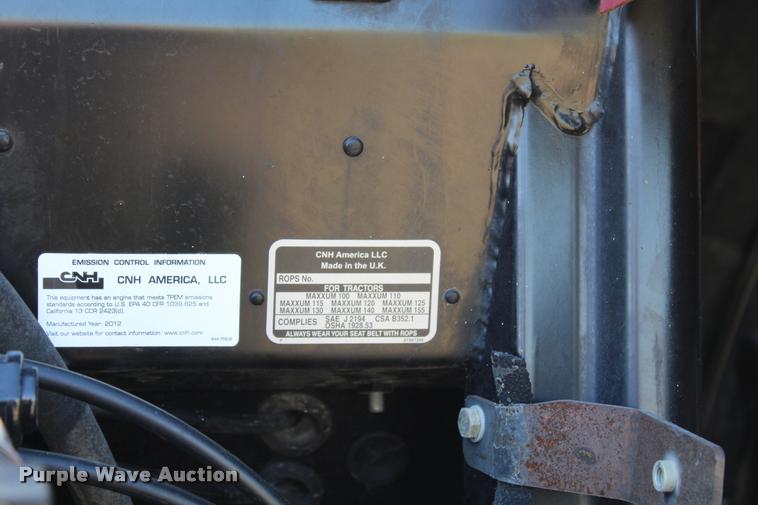 image for item K1912 2012 Case IH Maxxum 125 MFWA tractor