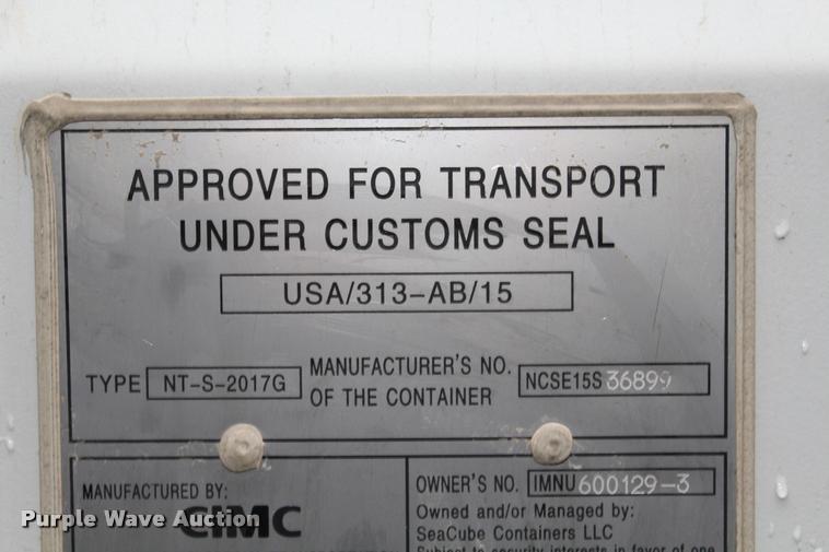 image for item AQ9528 2015 One Trip Container storage container