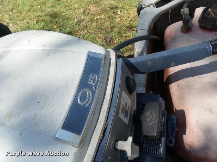 image for item BU9763 1950 aluminum v-bottom boat