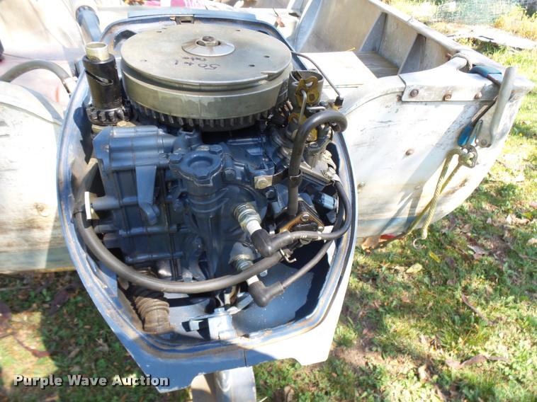 image for item BU9763 1950 aluminum v-bottom boat